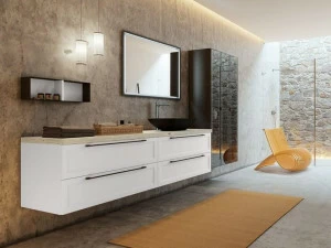 Archeda Тумба под умывальник из лакированной древесины одинарная Seta