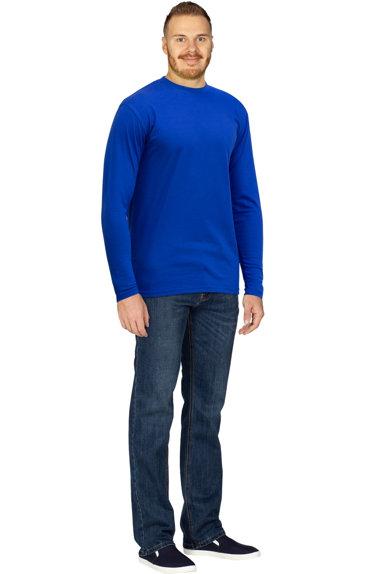 68001 Футболка с длинным рукавом василек  Спецодежда для продавцов  размер S  - Вид №2