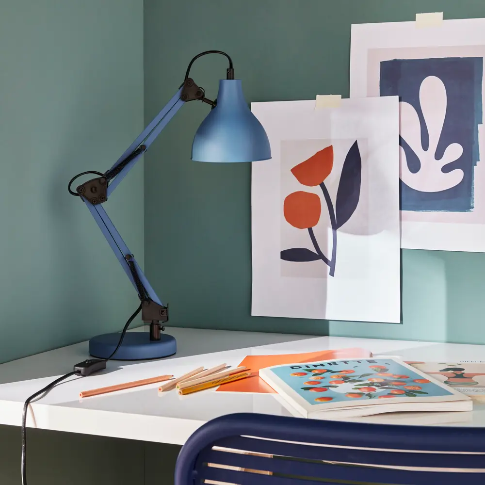 Настольная лампа Inspire Ennis с гибкой арматурой в голубом цвете 82551259 STLM-0029689 - Вид №9