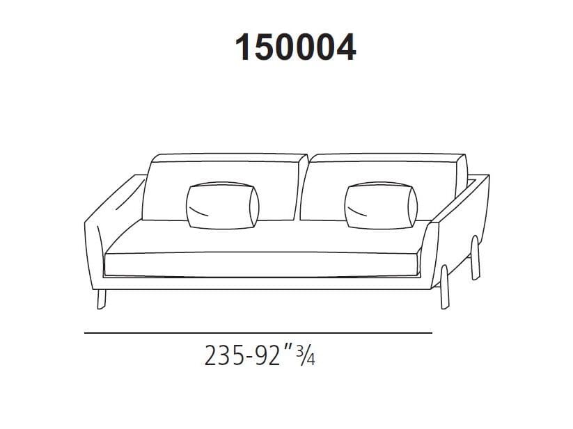 Секционный диван из кожи или ткани Vibieffe 150 FEEL ARCH-00079667 - Вид №4