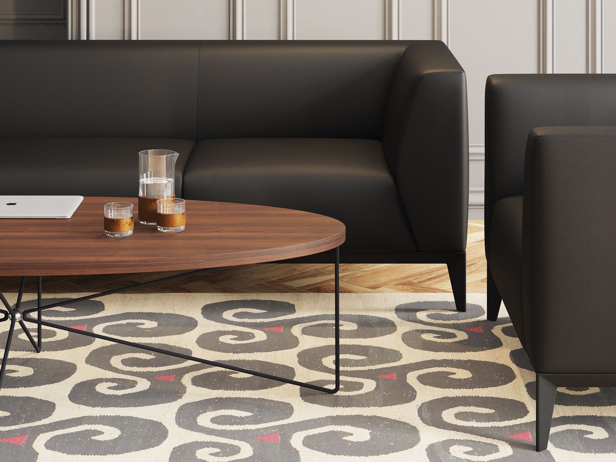 3-местный кожаный диван Ersa Болт ARCH-00118320 - Вид №2