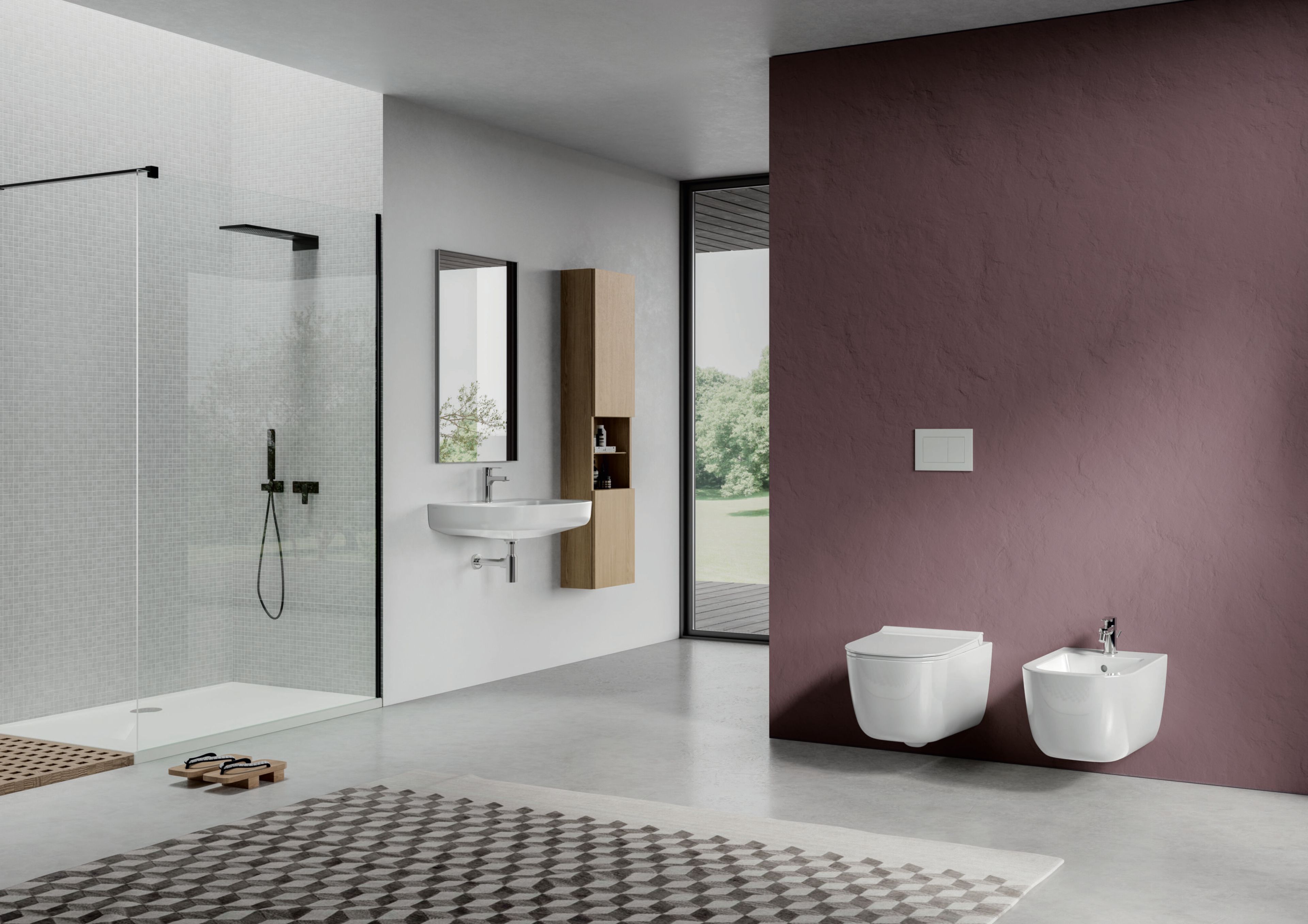 Овальная керамическая подвесная раковина с переливом Ceramica Dolomite мирт ARCH-00041879 - Вид №4