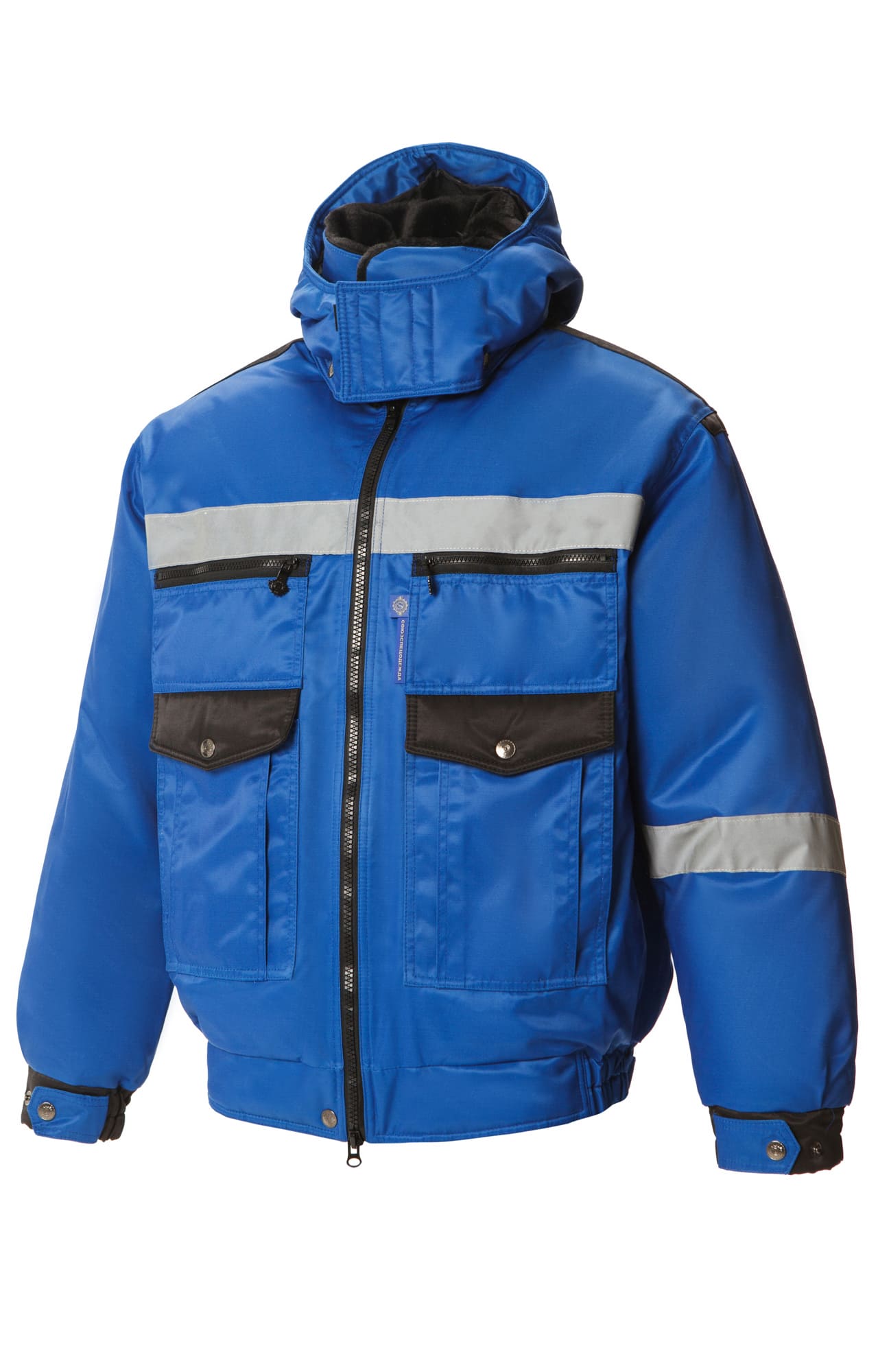 64891 Костюм "Профессионал" зимний василек-черный с СВП  Зимняя спецодежда  размер 52-54/170-176  - Вид №1