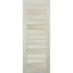 Дверь межкомнатная глухая наборная 70x200 см без покрытия цвет натуральный без замка, без петель