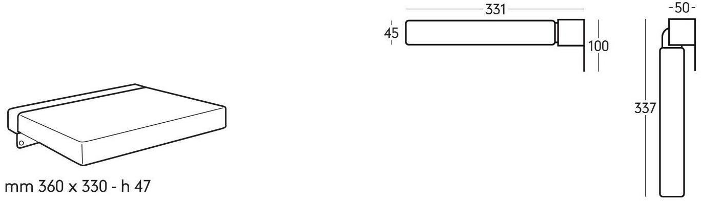 Geelli Складное сиденье для душа из полиуретана Quadra sun-id-1417304 - Вид №2