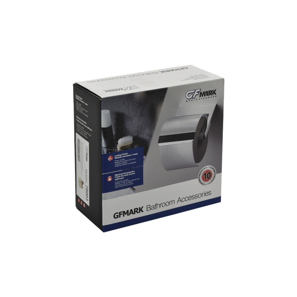 GFmark - Держатель туалетной бумаги с экраном, ГРАФИТ, код: 78003  - Вид №1