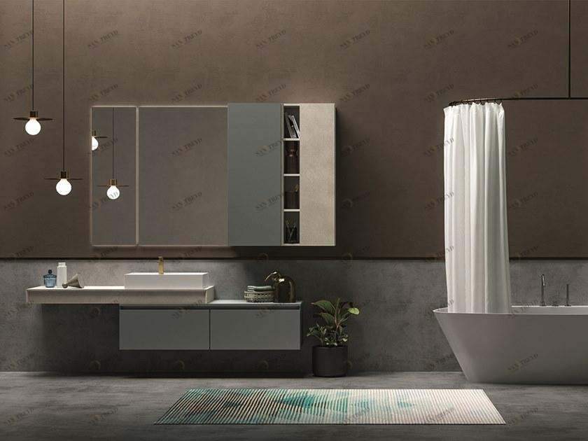 Birex Лаковая тумба под умывальник с ящиками 45 sun-id-1363243