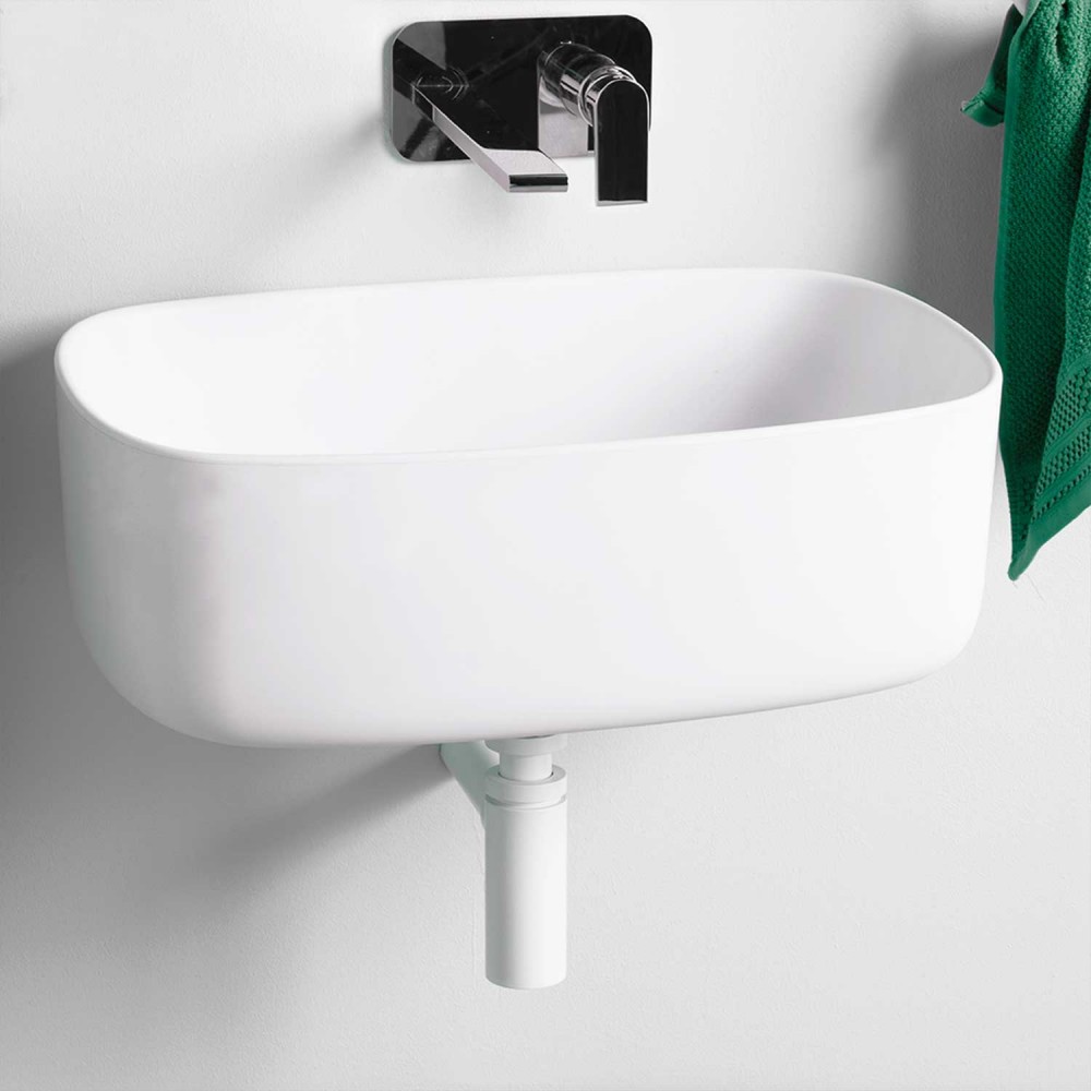 EVLABOU Подвесная раковина настенная прямоугольная EVER Life Design  белая  - Вид №13