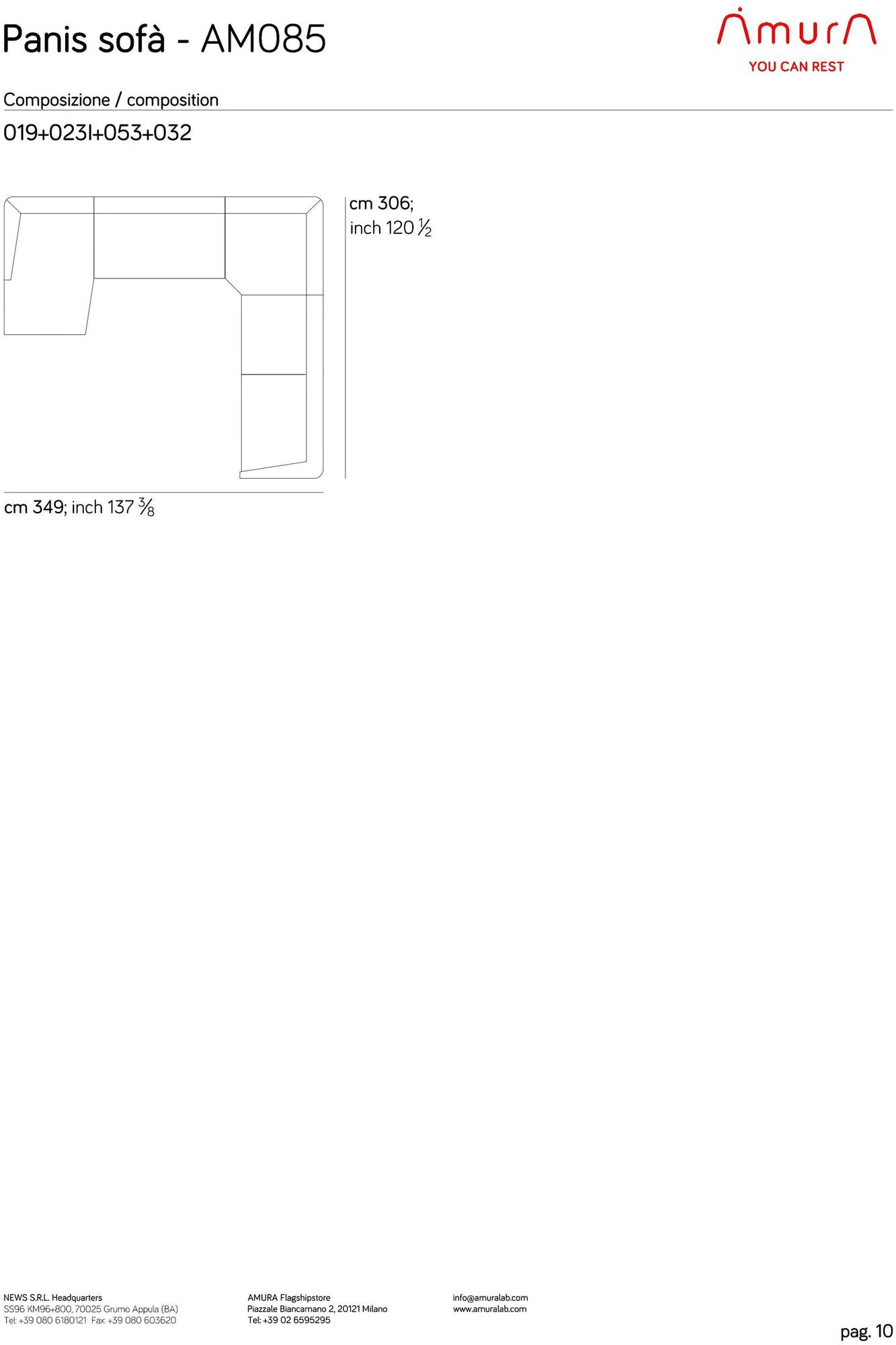 AMURA Модульный диван Panis Am085.057+022 - Вид №15