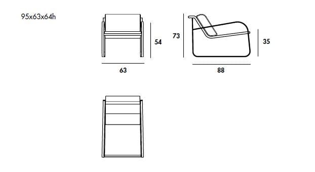 Тканевое кресло с подлокотниками Sovet Italia Bugatti ARCH-00051033 - Вид №9