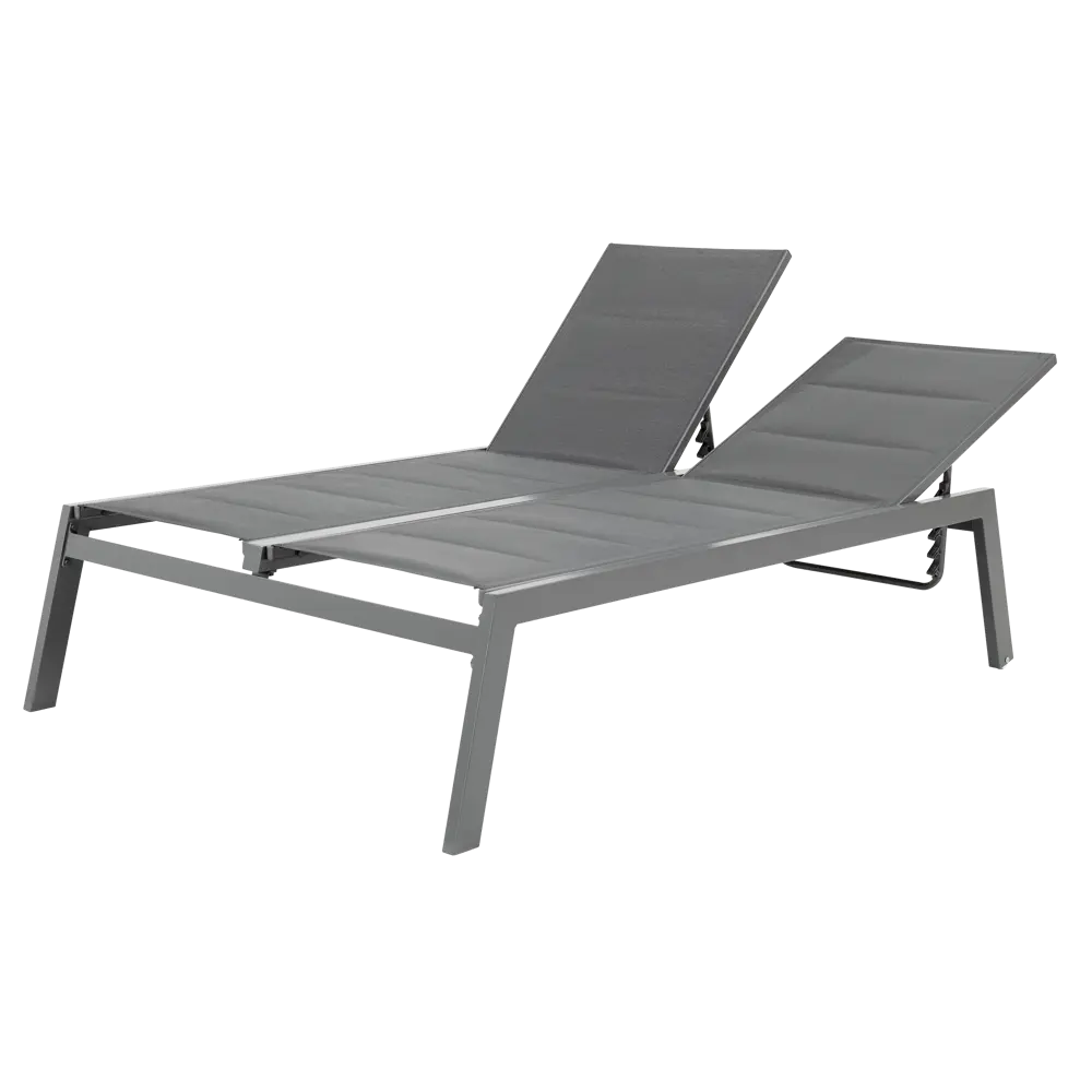 Шезлонг Naterial Isboa 128x43x203 см алюминий/полиэстер серый STLM-2043302 - Вид №4