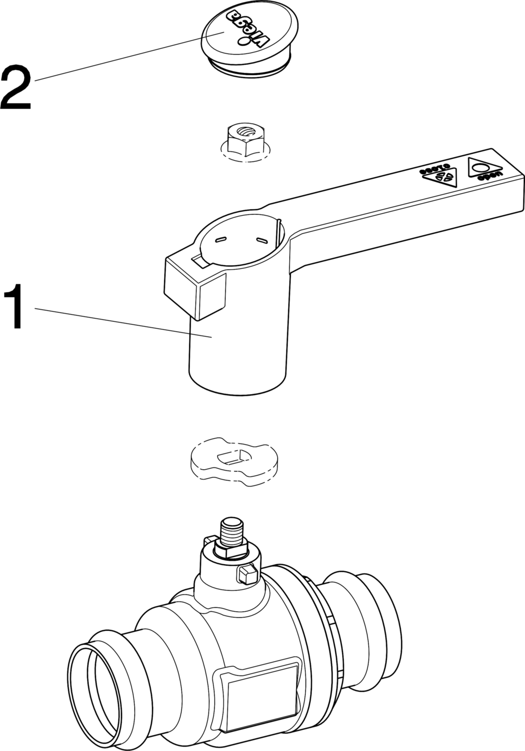 475 871 1) Модель 2270 Трубопроводные системы  Easytop системные вентили  Шаровые краны Santreyd  - Вид №2