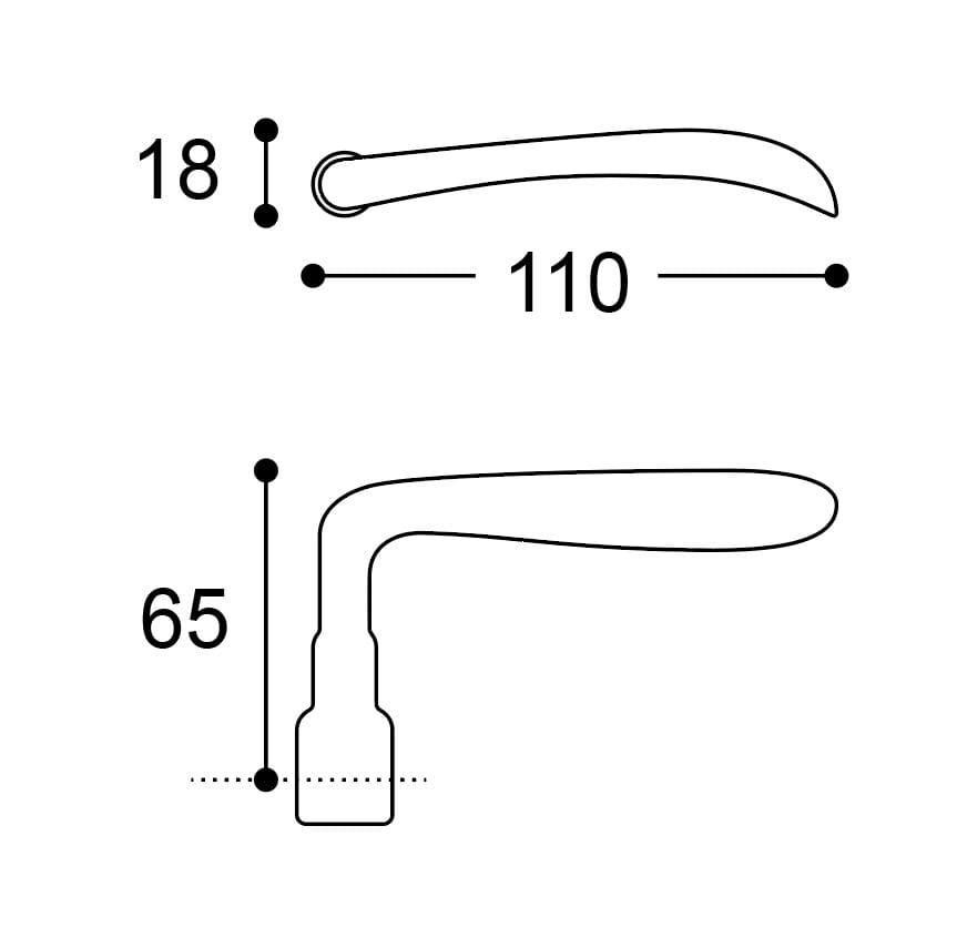 Латунная ручка на розетке GIARA ART DESIGN-BRONZE Clora ARCH-00051596 - Вид №3