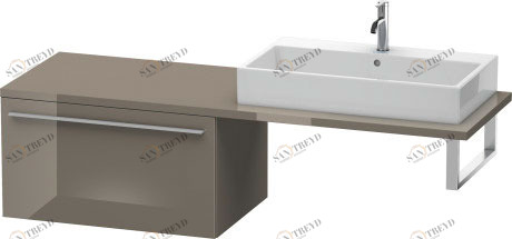 XL543408989 X-Large Шкафчик для консоли Фланелево-серый глянцевый лак Duravit