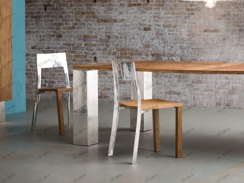 ELITE TO BE Стул из массива дерева и металла Noa sun-id-1426127