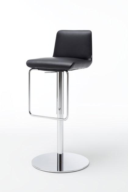Rolf Benz Высокий кожаный табурет с подставкой для ног sun-id-1504523 - Вид №4