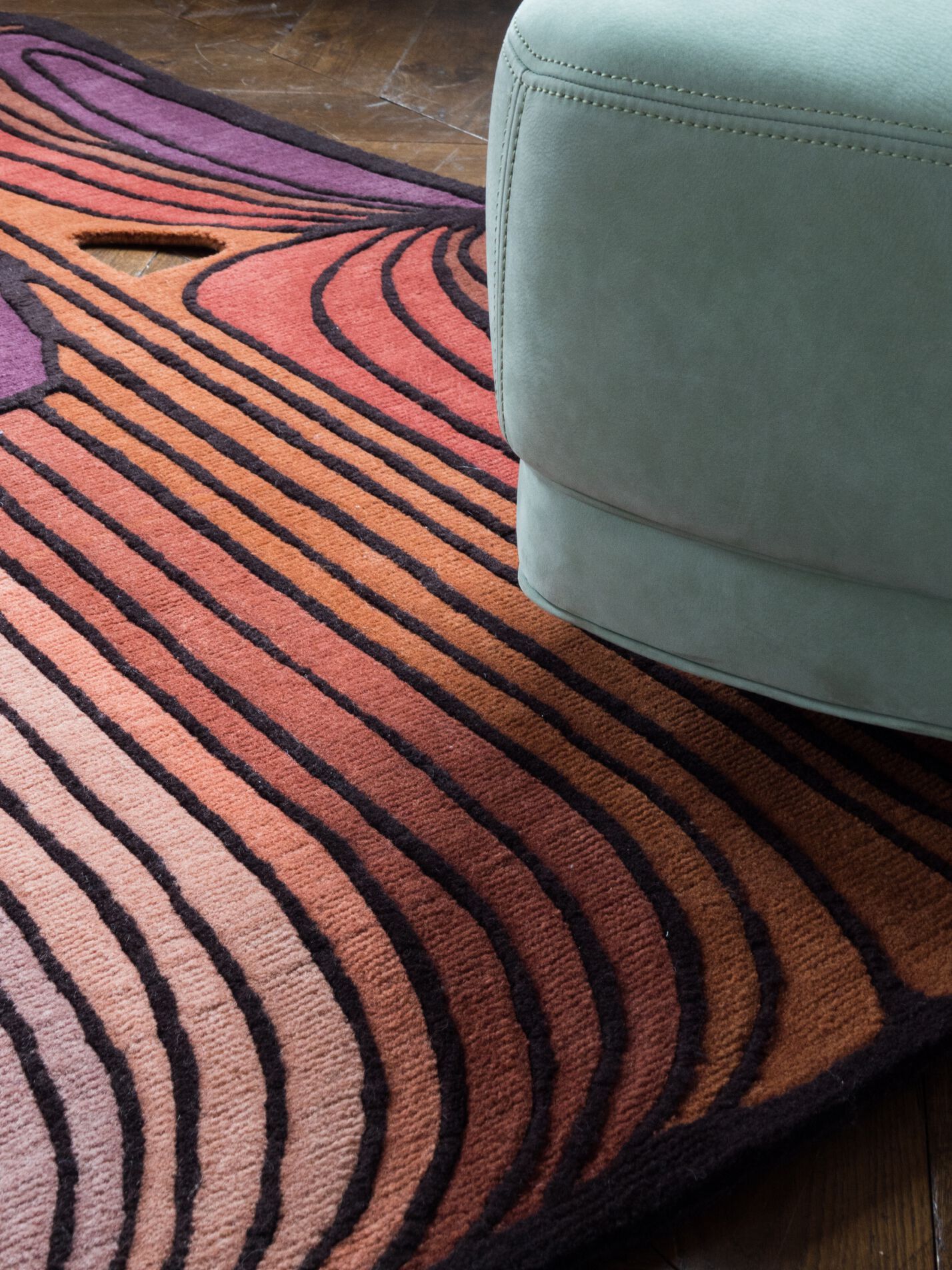 Изогнутый ковер ручной работы Tapis Rouge электрический ARCH-00149135 - Вид №7