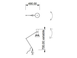 Регулируемая металлическая светодиодная настольная лампа