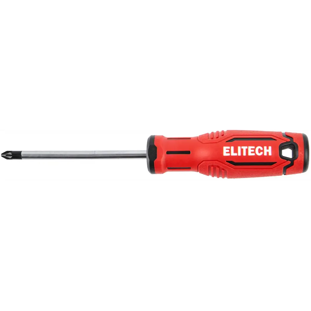 Отвертка крестовая Elitech 211303 PZ2x100 мм с магнитным наконечником 89407143 STLM-1564185 - Вид №1