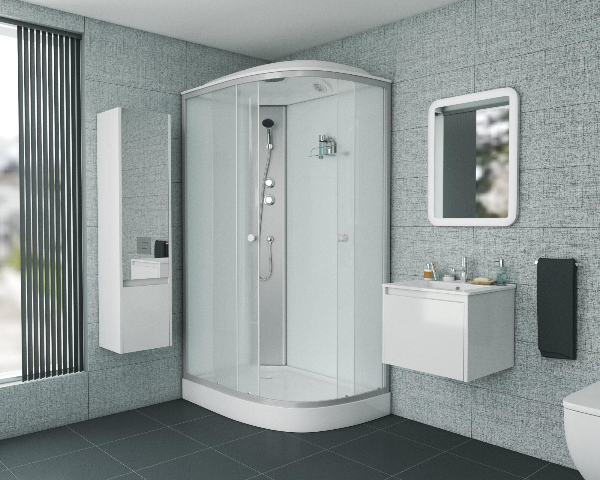 Душевая кабина NG- 4312-08L (1200х800х2150) низкий поддон(13см) стекло МАТОВОЕ Niagara ECO 4312L