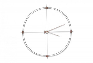 009104 Настенные часы черный-орех Nomon Delmori