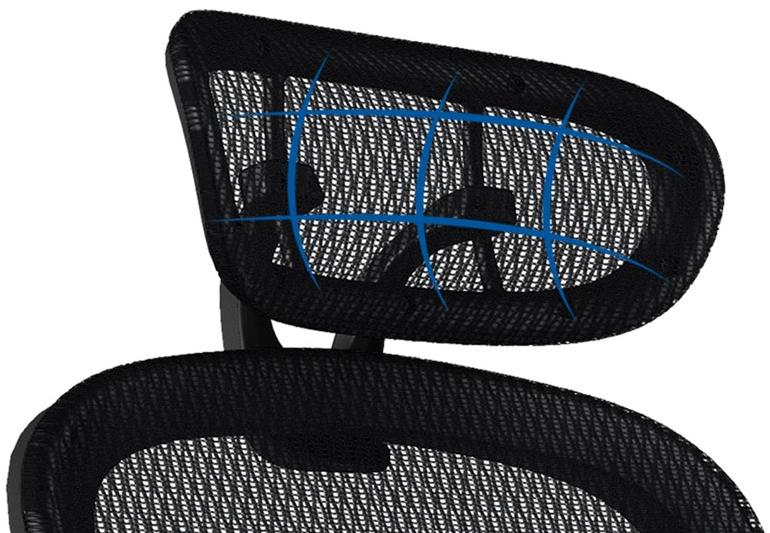 UE Chairs Офисный стул из 5-спицевой сетки с подголовником sun-id-1364513 - Вид №6