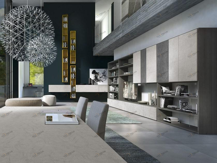 Presotto Модульная деревянная стенка для хранения с тумбой под ТВ Pari & dispari librerie sun-id-1430429