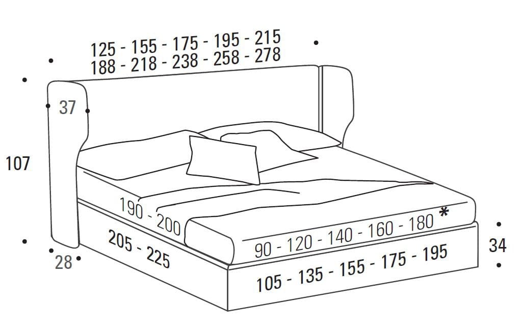 Мягкая кровать для хранения ткани с мягким изголовьем Felis Bedstories ARCH-00035539 - Вид №10