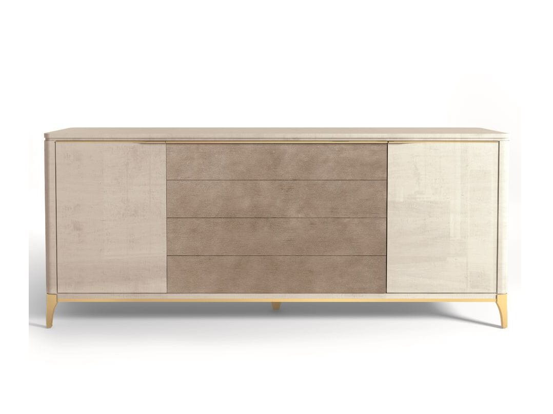 Шкаф из дерева и кожи с дверцами и ящиками Hurtado Evolution ARCH-00105312