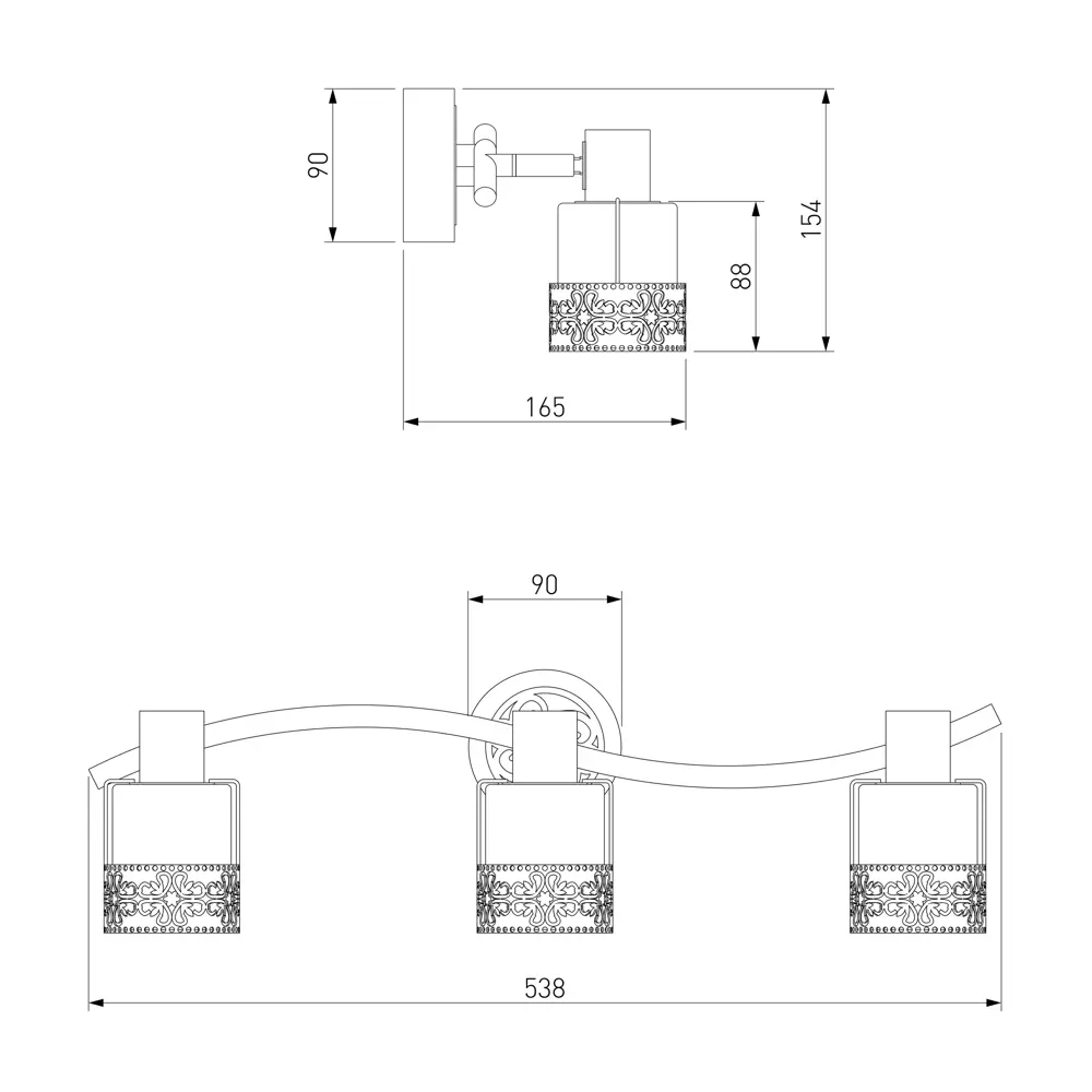 Спот поворотный Eurosvet 20025/3, 8 м², 3 лампы, цвет белый с золотом 88281162 STLM-2043069  - Вид №11