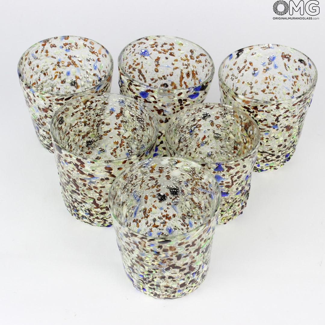 2192 ORIGINALMURANOGLASS Набор из 6 рюмок Арлекино - муранское стекло 6 см  - Вид №1