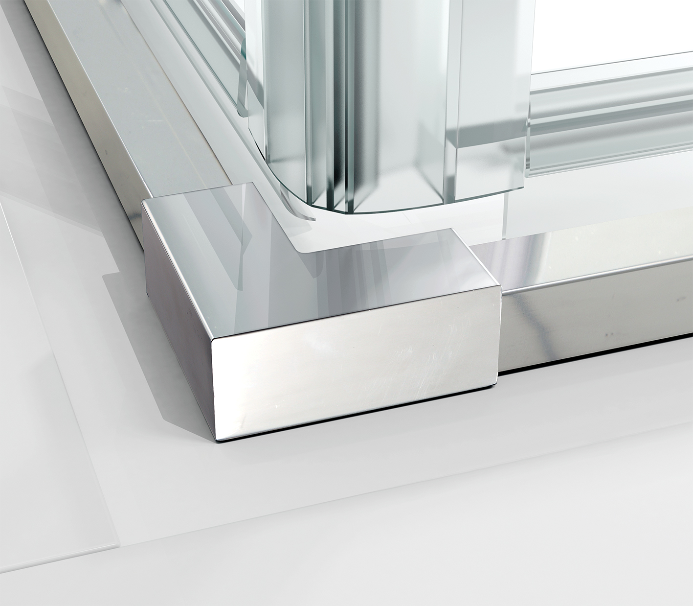 Душевая перегородка S8FPC100H Merlyn Pivot Хромированный - Вид №2