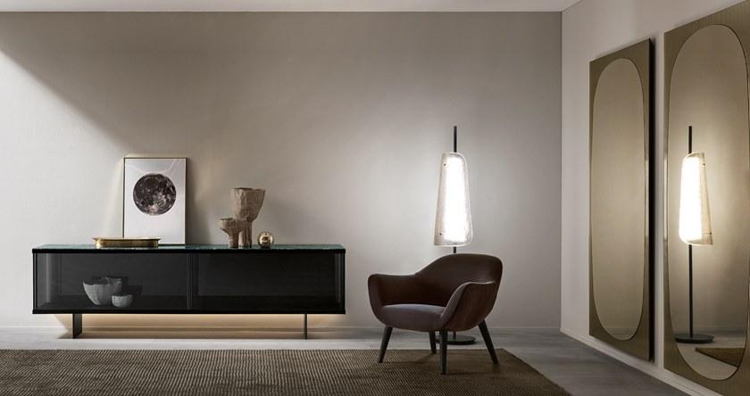 Tonelli Design Буфет стеклянный с раздвижными дверцами со встроенной подсветкой East side sun-id-1436762 - Вид №1