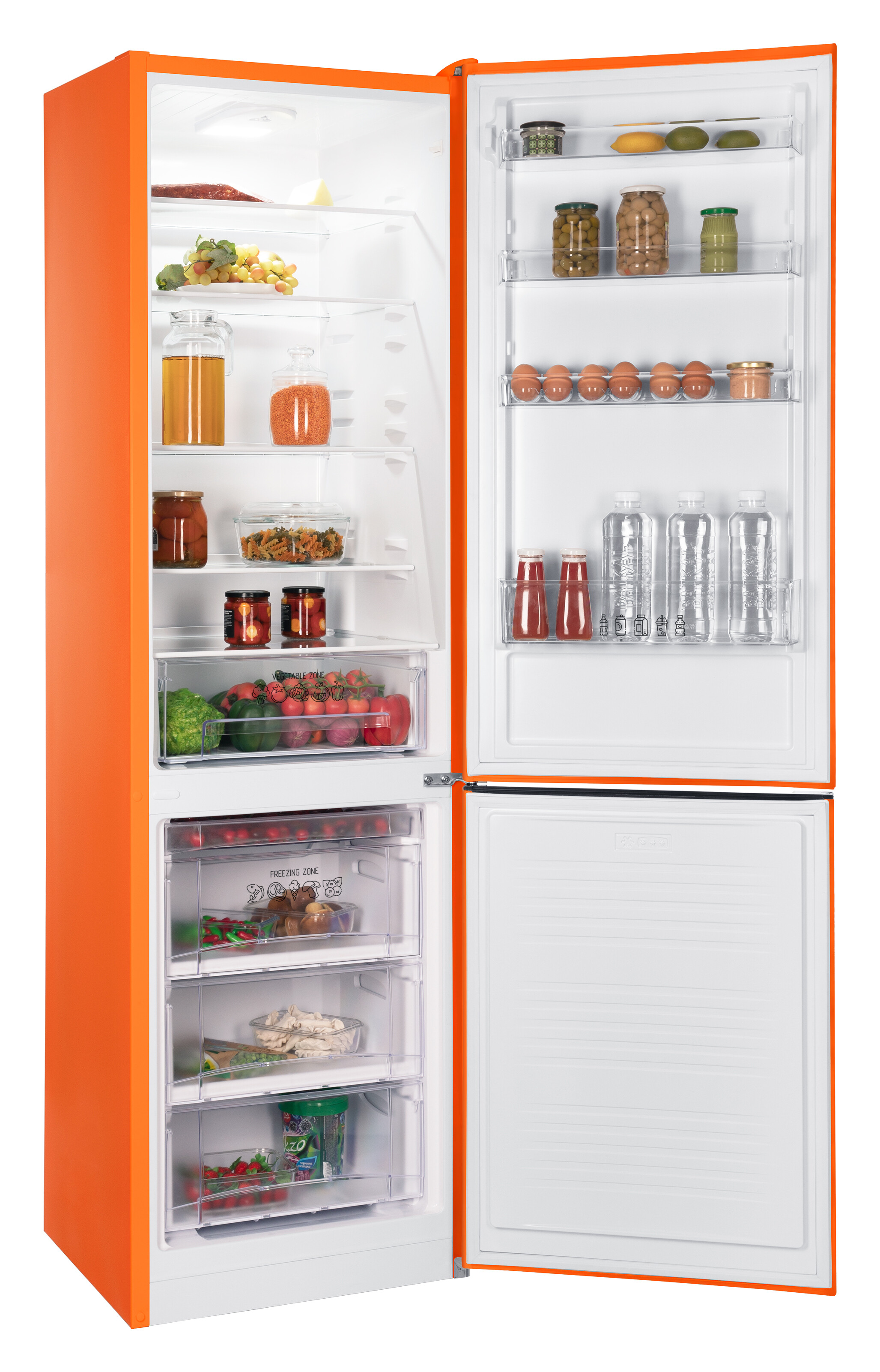 9021292 Холодильник с морозильником   Nordfrost NRB 164NF Or оранжевый STDN-0093338 - Вид №1