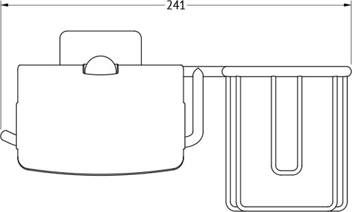 AVA 069 Держатель освежителя воздуха и туалетной бумаги с крышкой ELLUX Avantgarde - Вид №1