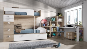 103224 Мебельный комплект с кроватью-чердаком Ambiente 33 Arasanz Oslo