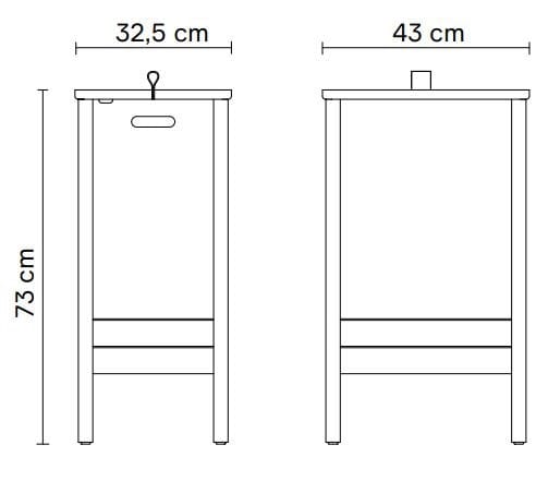 Стойка для белья из дуба Form & Refine Линия A ARCH-00096778 - Вид №9