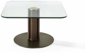 Porada Квадратный хрустальный журнальный столик и подставка из ореха каналетта Twenty