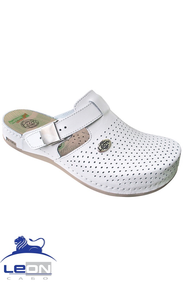 61968 Сабо "Leon" женские белые LEON  Медицинская обувь  размер 38  - Вид №3