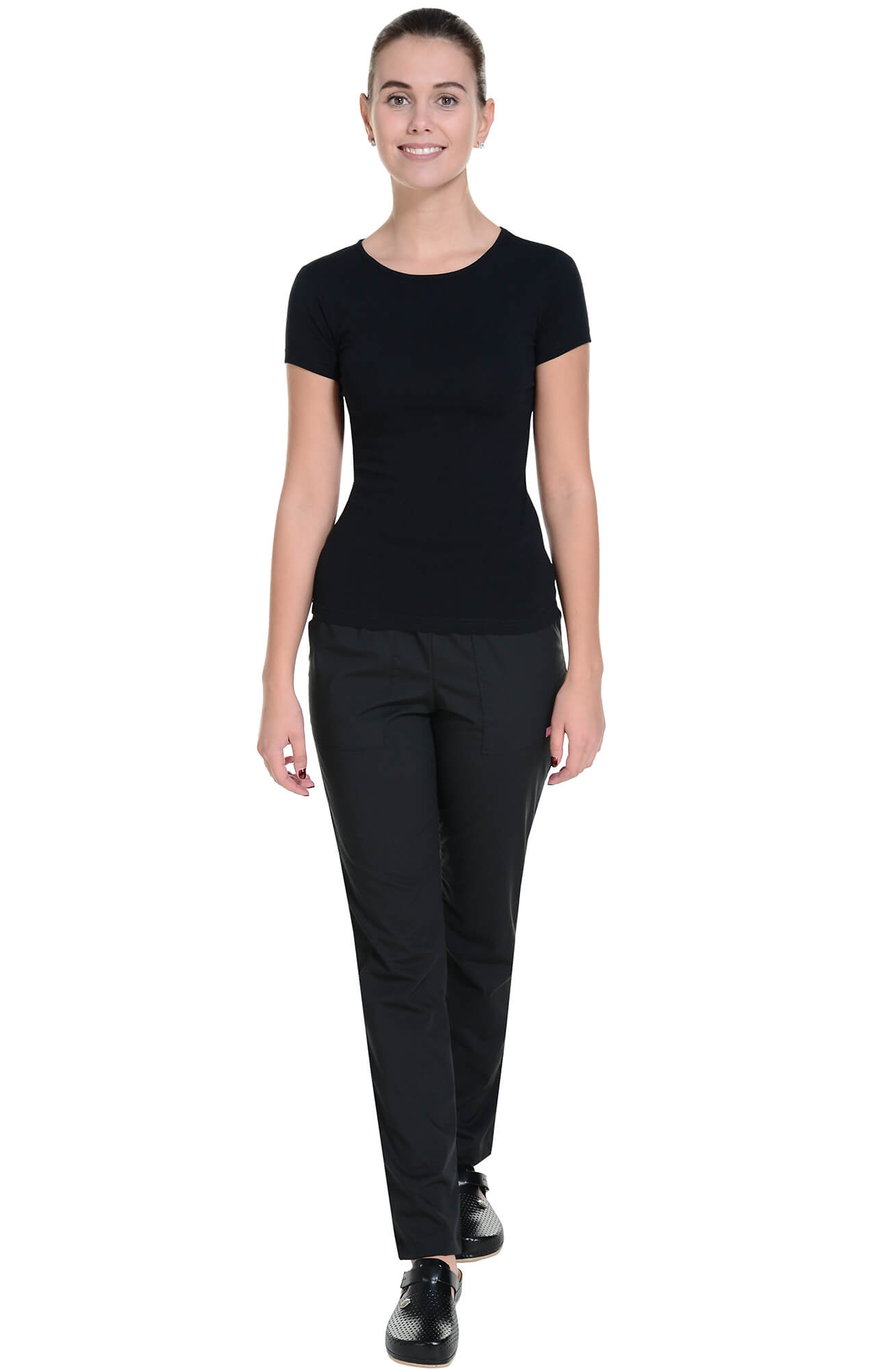 62112 Футболка женская черная LUXE  Одежда для официантов  размер XS  - Вид №4