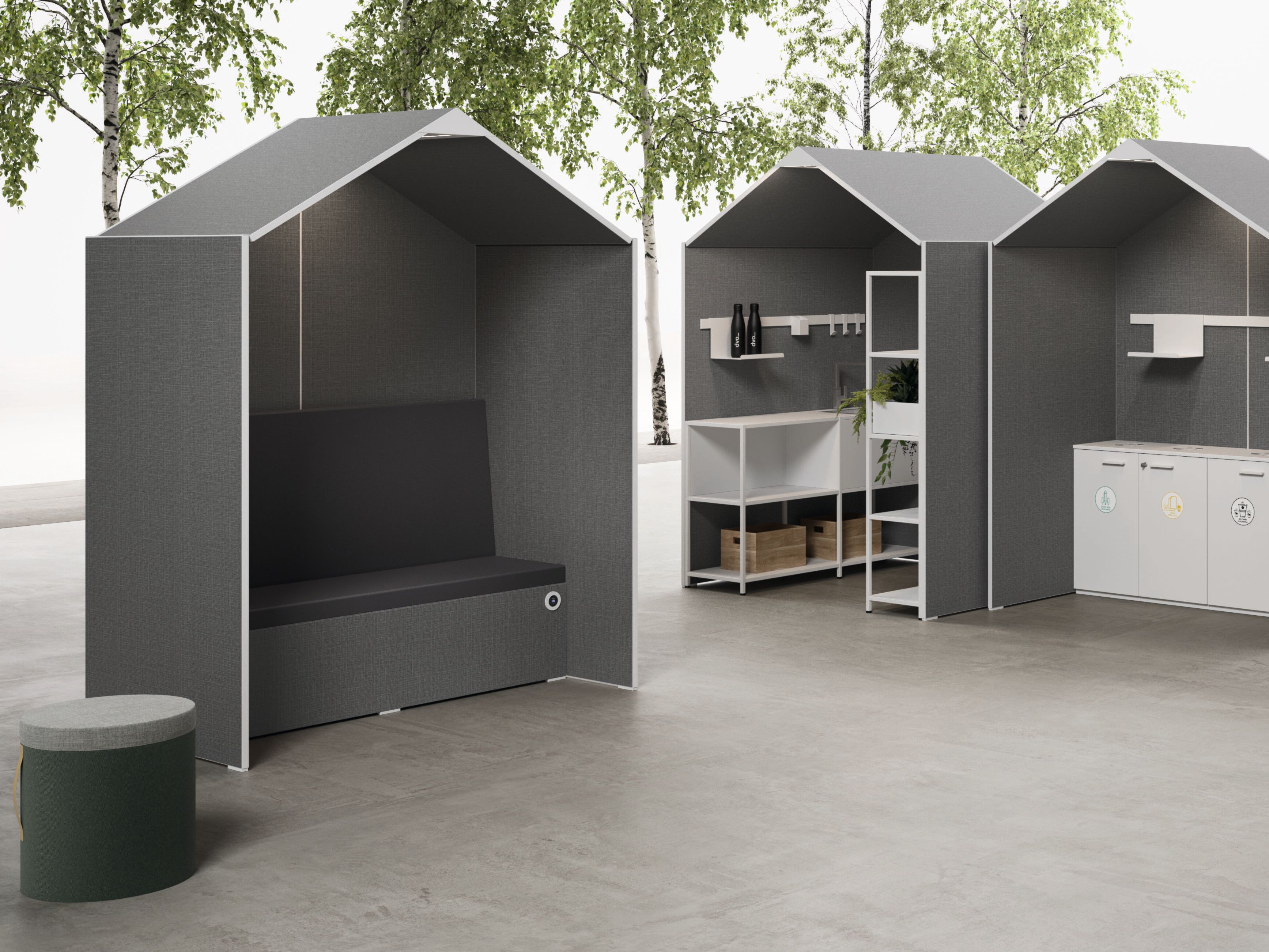 Войлочный модульный офисный остров DVO Shell ARCH-00057032