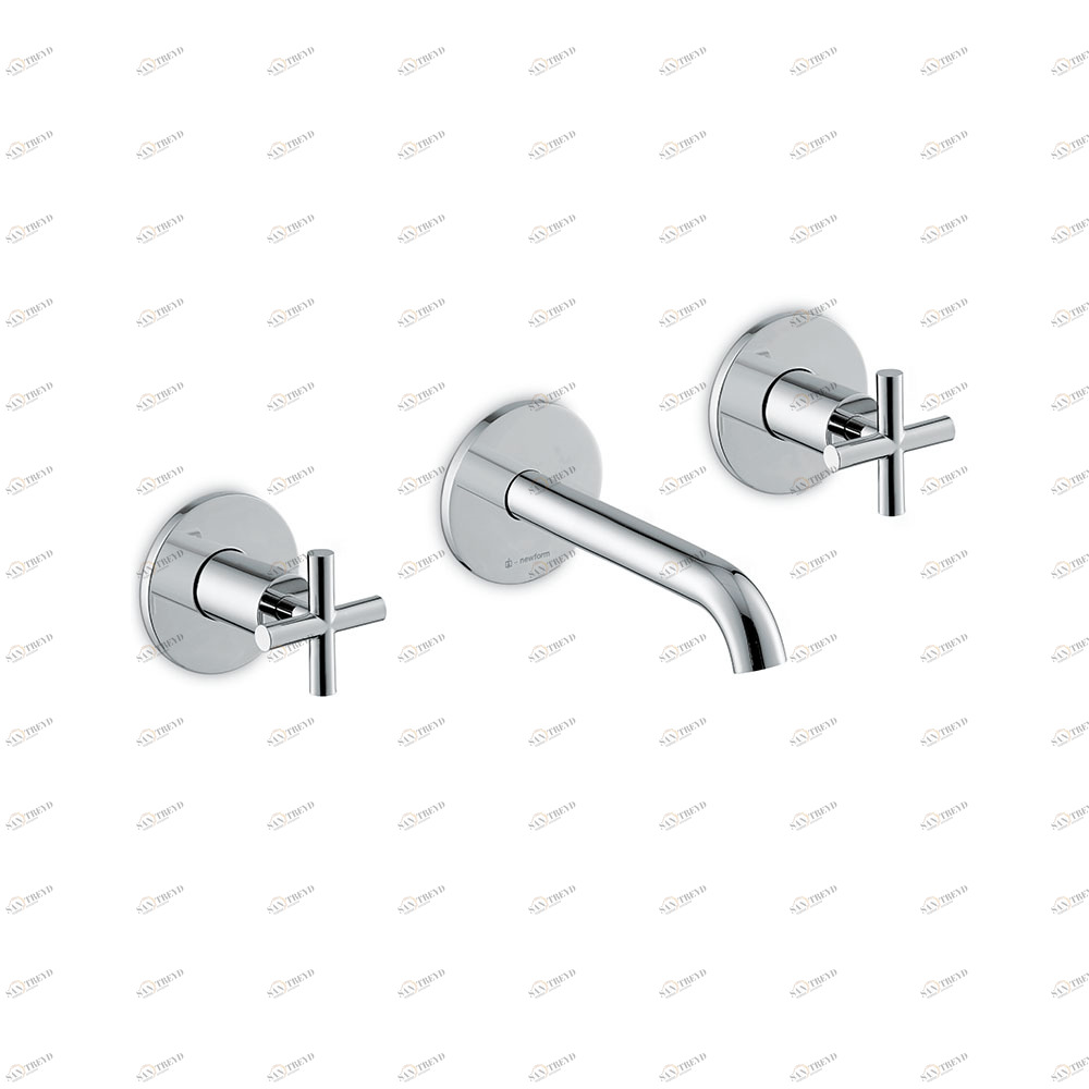 Настенная группа умывальников с 3 отверстиями, без сливного набора. BLINK NEWFORM Италия 70820E