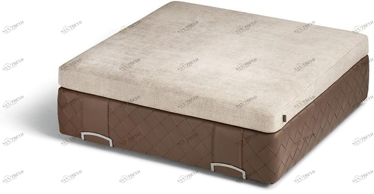 Poltrona Frau Квадратный пуф из ткани и кожи La collezione - mobili e complementi sun-id-1486823