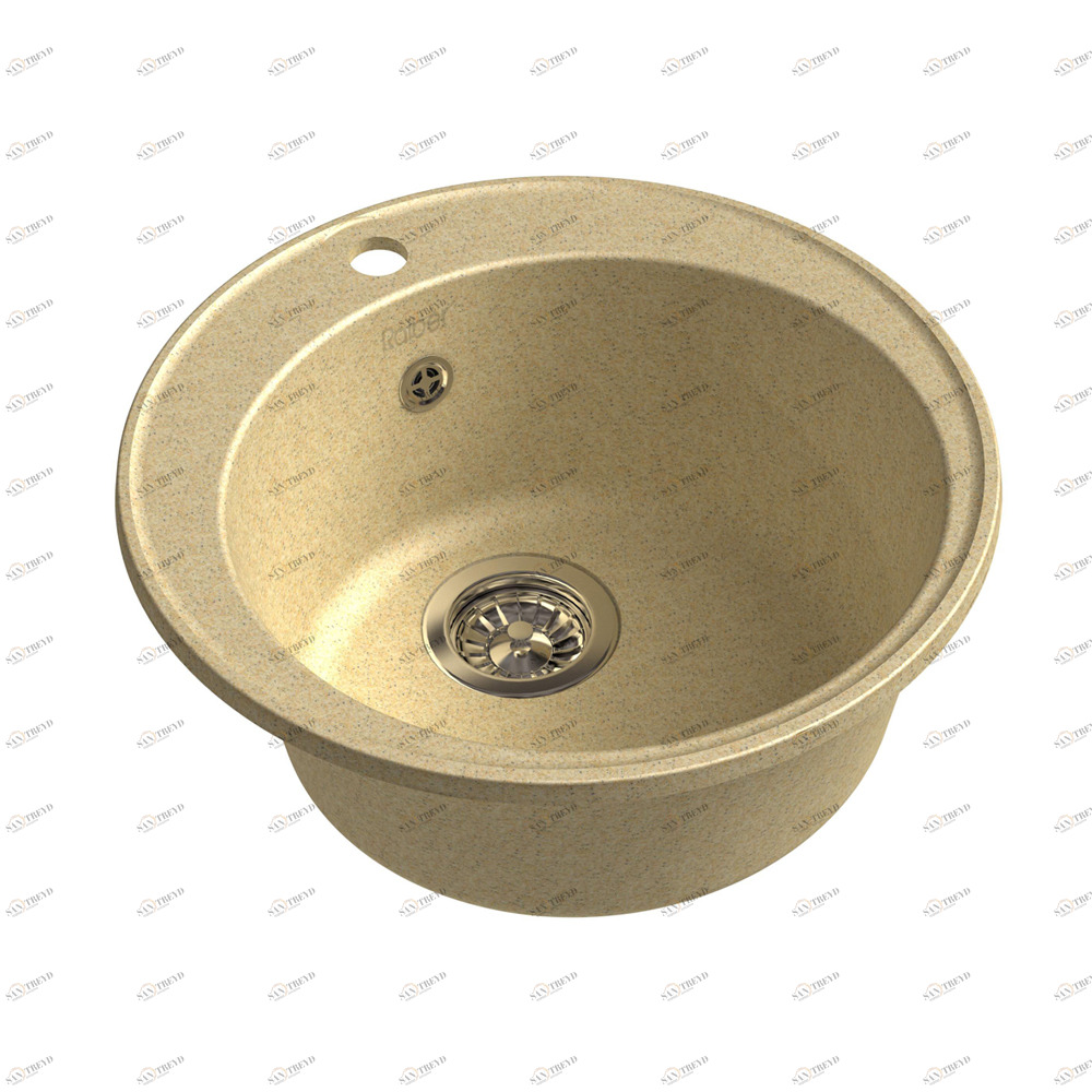 RQ13 бежевый Мойка кухонная прямоугольная Raiber 