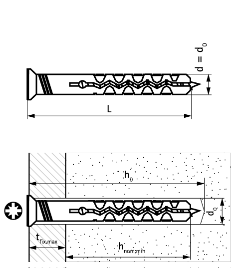62230808 Лёгкие Крепление WNP Дюбель-гвоздь простой для установки забивной дюбель WALRAVEN  - Вид №1