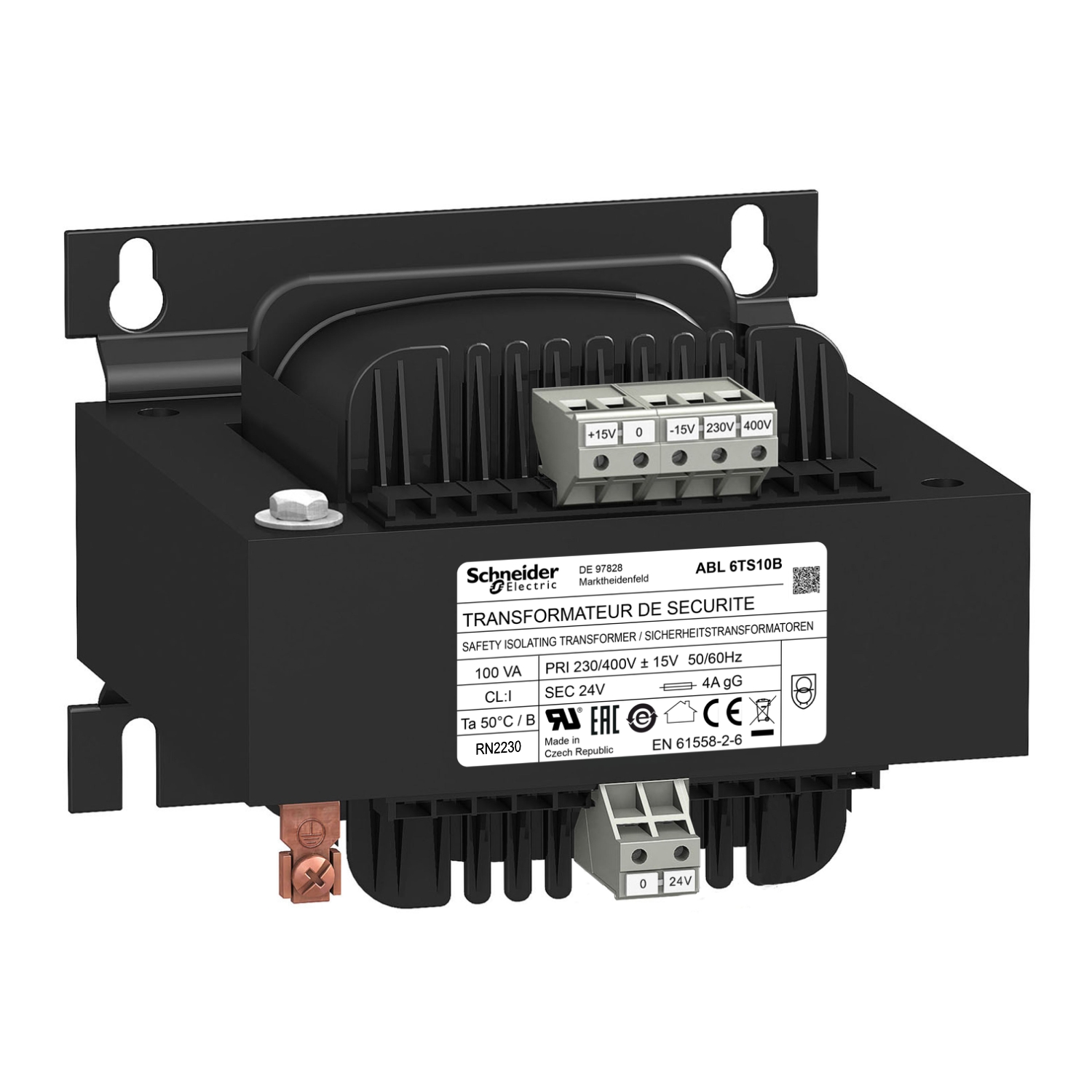 ABL6TS10B ТРАНСФОРМАТОР 230-400В 1X24В 100ВA Schneider Electric Блоки питания и тарансформаторы 
