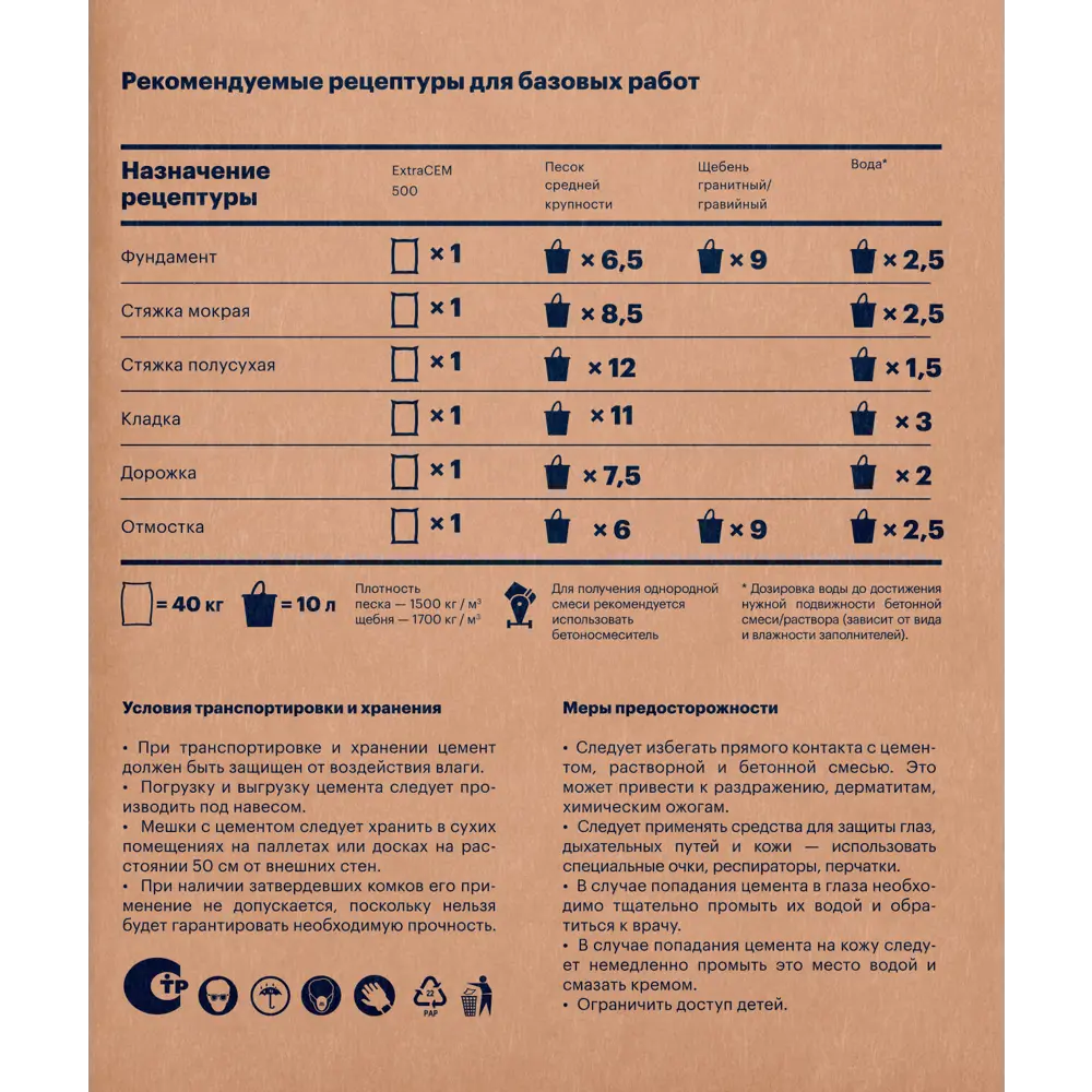 ЦЕМЕНТУМ Портландцемент М500 для строительных работ 40 кг 87893828 STLM-0076037 - Вид №2