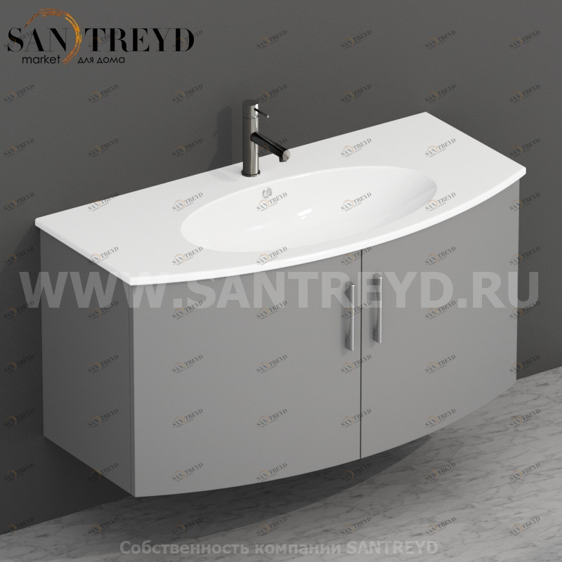 MDMA10Y133 Тумба с двумя створками 98 см серая Globo 4ALL Италия Ceramica Globo