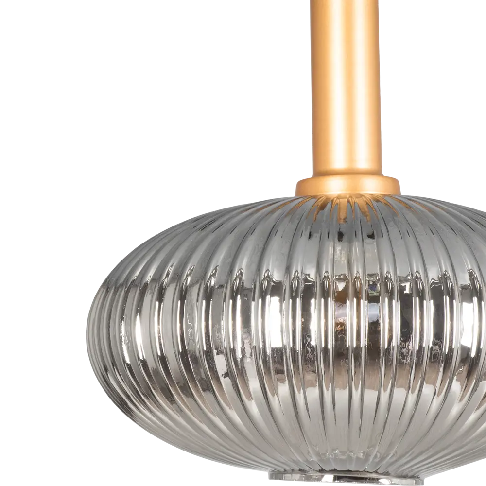 Подвесной светильник Toplight Pamella, 1 лампа, 8 м², цвет тёмный дымчатый/золото STLM-2153337 - Вид №5