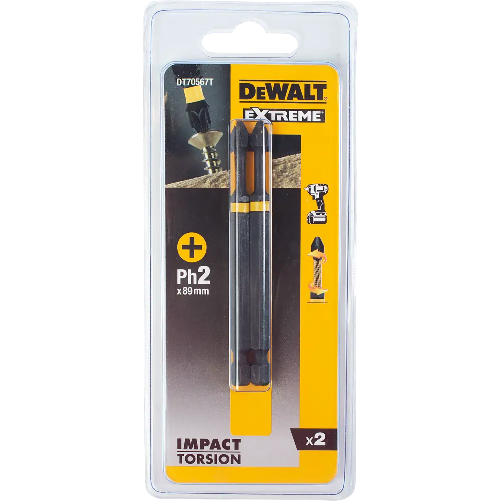 Бита ударная Dewalt PH2x89 мм, 2 шт. 18747701 STLM-2020706  - Вид №1